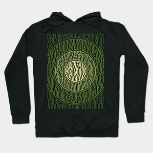 Abstract Green Ethnic Pattern Hoodie